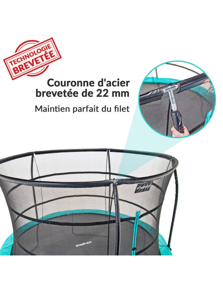 Pack Aventure trampoline Starflex Pro Ø 370 cm + tente Tigloo Ø 370 cm