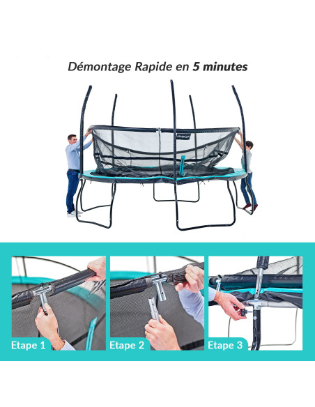 Pack Aventure trampoline + tente Ø 430 cm