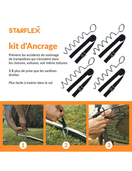 PACK 3 ACCESSOIRES 430 cm: Echelle, Ancrage, Bâche 430 cm - 2