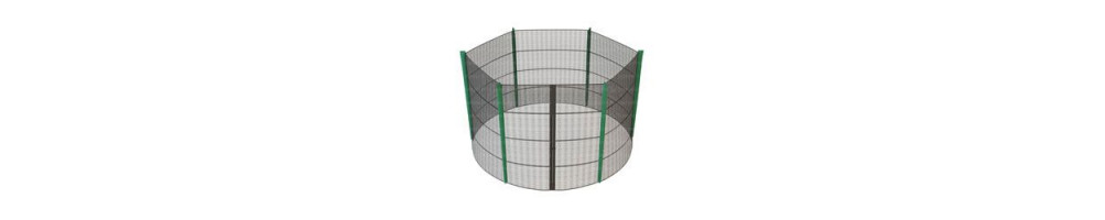 Reserveonderdelen voor Trampoline Starflex Pro: Netten, beschermend kussen, springmatten, veren etc ...